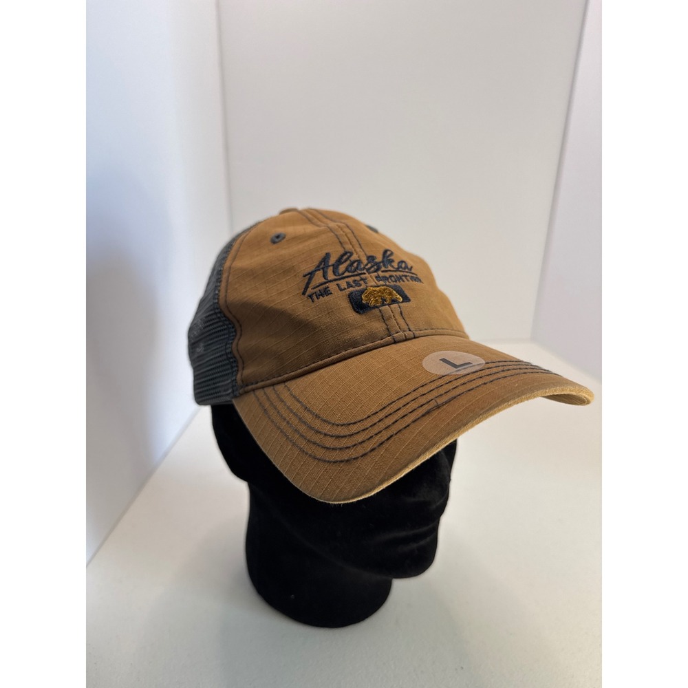 Alaska Shirt Company Prairie Mountain Brown Grey Trucker Hat Grizzly Bear Cap